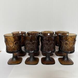 Vintage Noritake Spotlight Walnut 4 oz. Champgne glasses. Set of 8